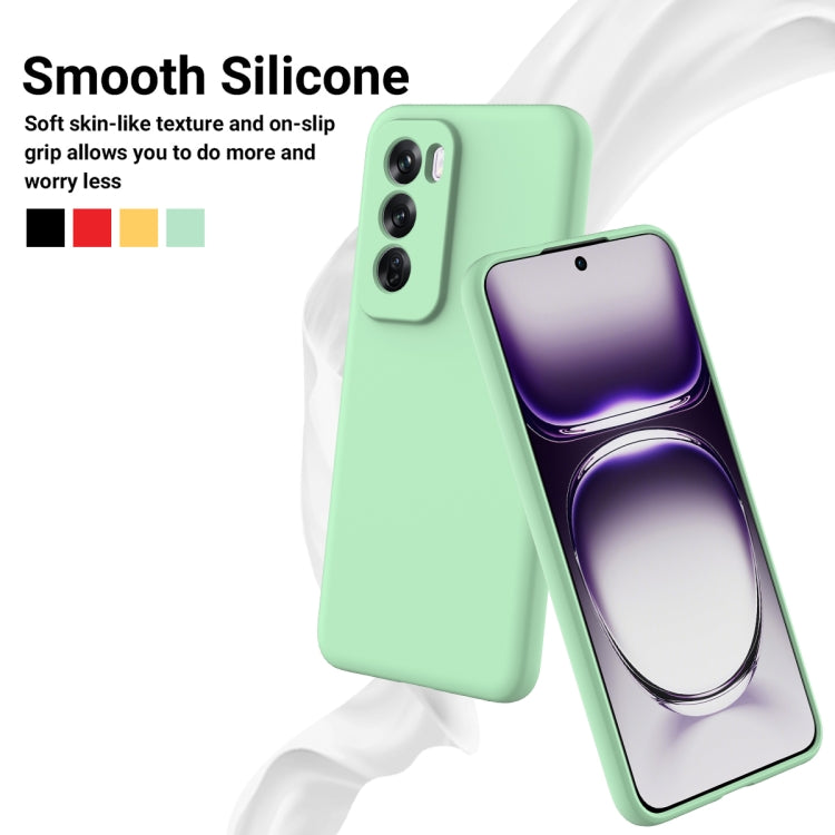 For OPPO Reno12 5G Global Solid Color Liquid Silicone Dropproof Full Coverage Phone Case