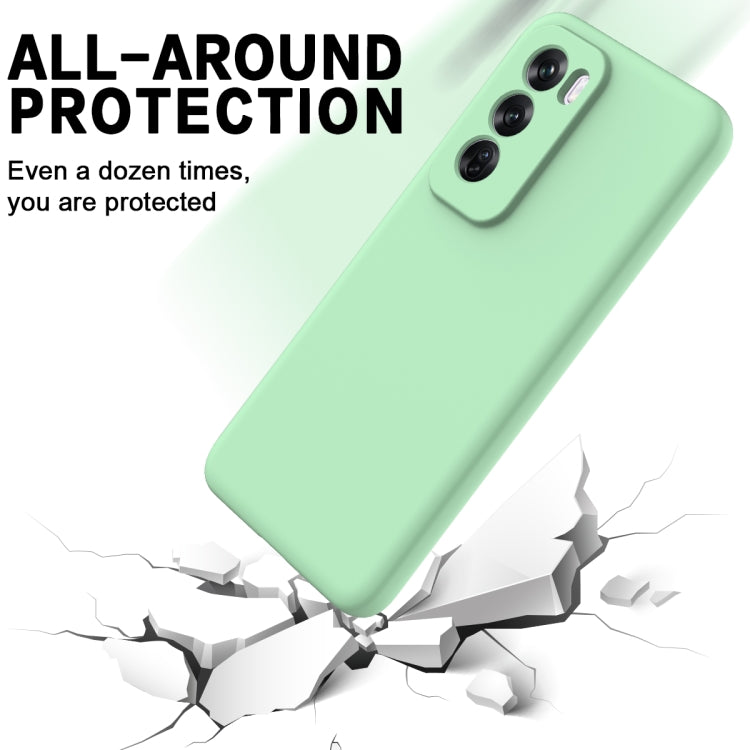 For OPPO Reno12 5G Global Solid Color Liquid Silicone Dropproof Full Coverage Phone Case