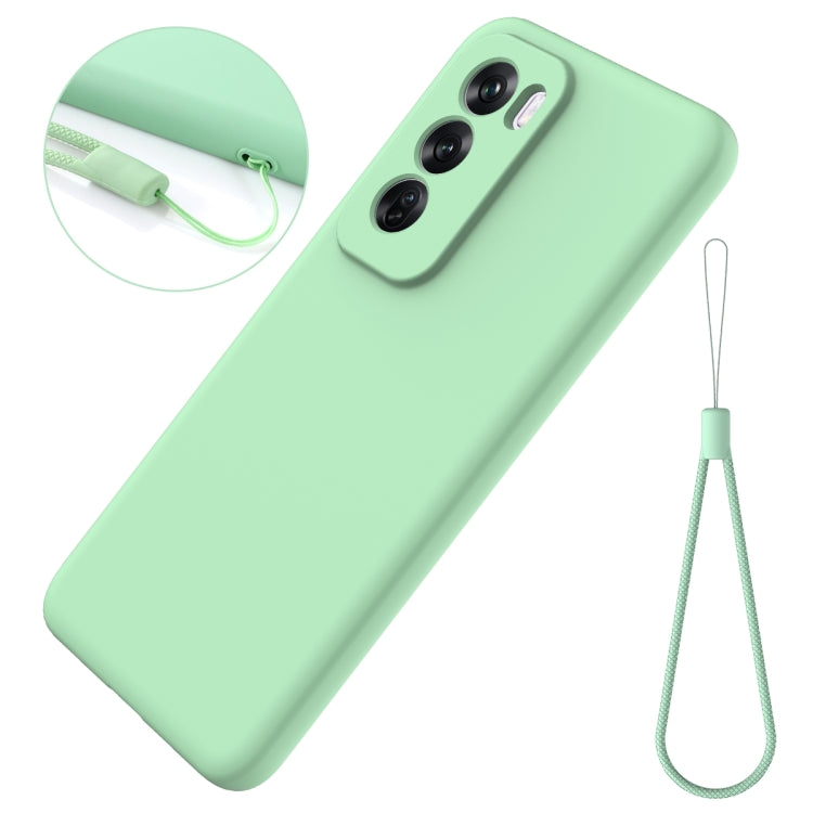 For OPPO Reno12 5G Global Solid Color Liquid Silicone Dropproof Full Coverage Phone Case