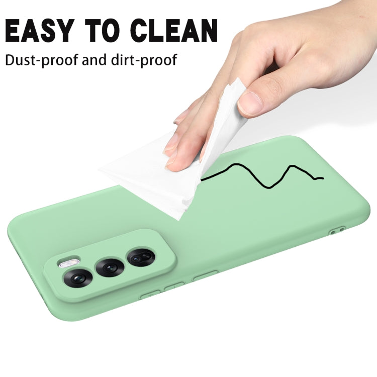 For OPPO Reno12 5G Global Solid Color Liquid Silicone Dropproof Full Coverage Phone Case