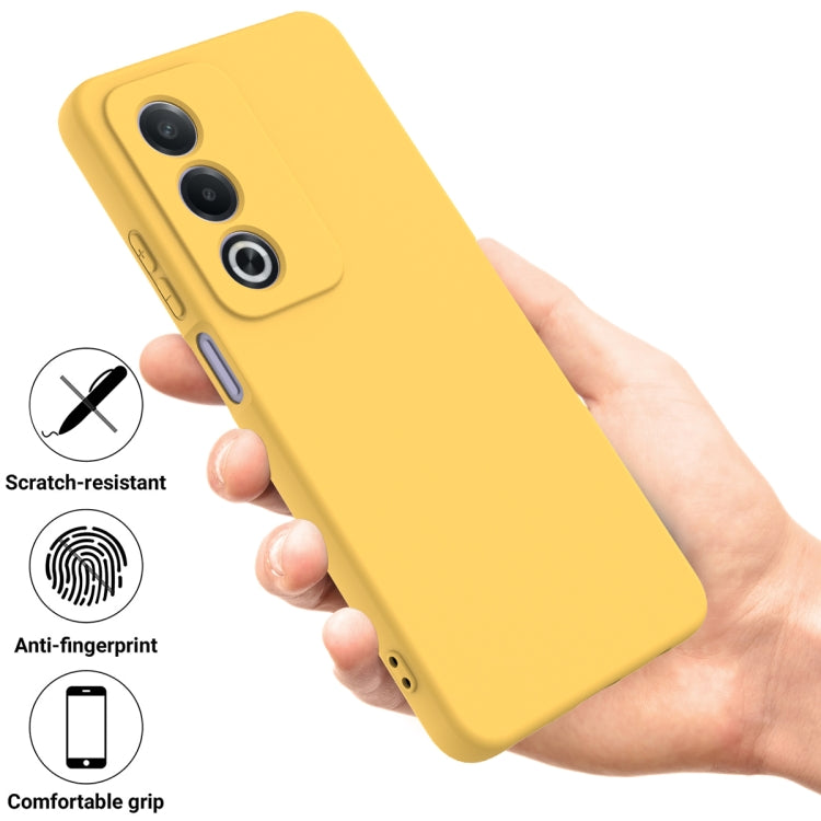 For OPPO A3 Pro 5G India Solid Color Liquid Silicone Dropproof Full Coverage Phone Case