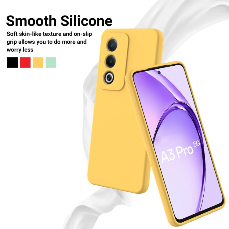For OPPO A3 Pro 5G India Solid Color Liquid Silicone Dropproof Full Coverage Phone Case