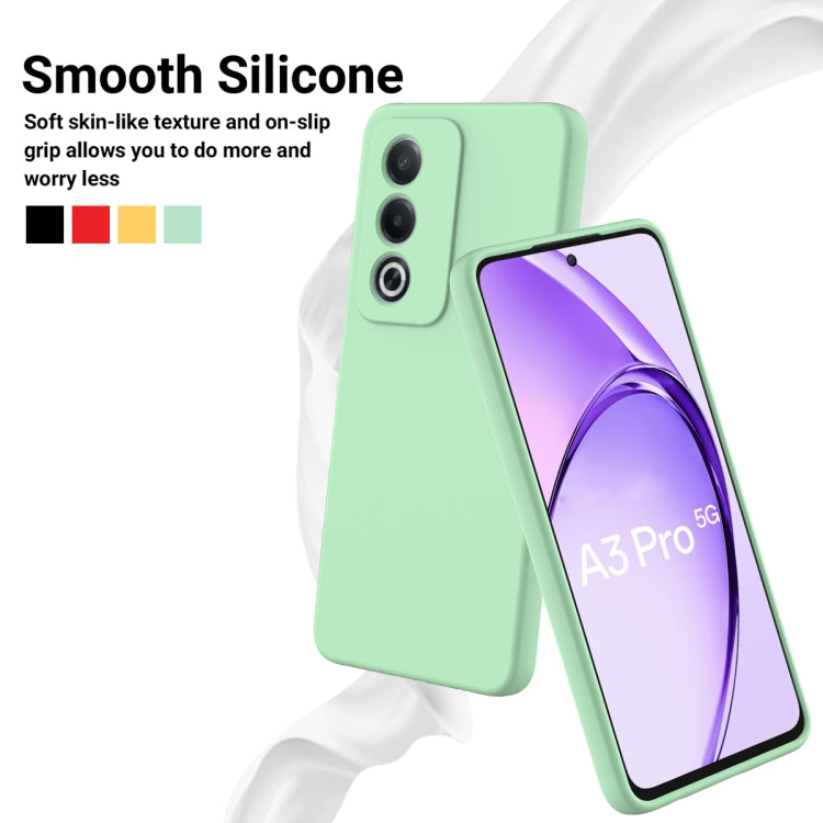 For OPPO A3 Pro 5G India Solid Color Liquid Silicone Dropproof Full Coverage Phone Case