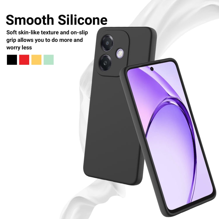 For OPPO A3x / A5i 4G Solid Color Liquid Silicone Dropproof Full Coverage Phone Case