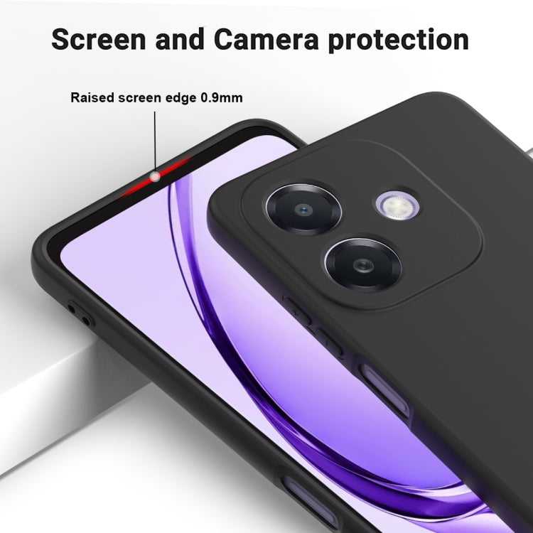 For OPPO A3x / A5i 4G Solid Color Liquid Silicone Dropproof Full Coverage Phone Case