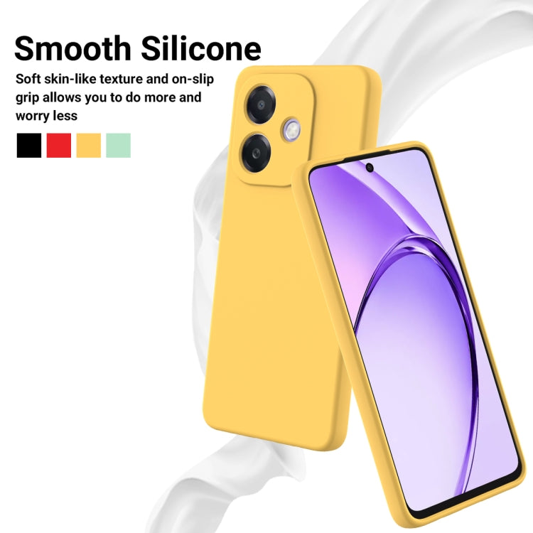 For OPPO A3x / A5i 4G Solid Color Liquid Silicone Dropproof Full Coverage Phone Case