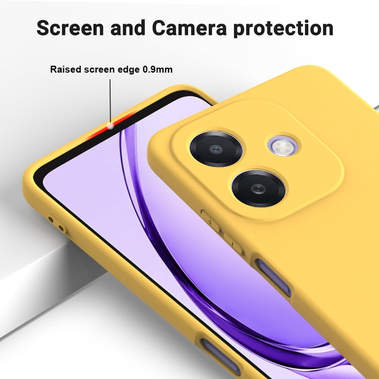 For OPPO A3x / A5i 4G Solid Color Liquid Silicone Dropproof Full Coverage Phone Case