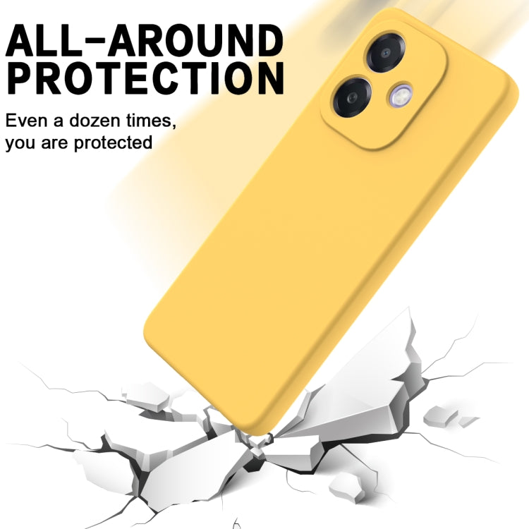 For OPPO A3x / A5i 4G Solid Color Liquid Silicone Dropproof Full Coverage Phone Case