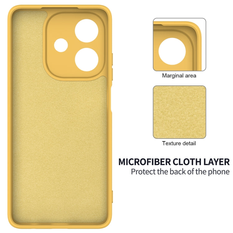 For OPPO A3x / A5i 4G Solid Color Liquid Silicone Dropproof Full Coverage Phone Case