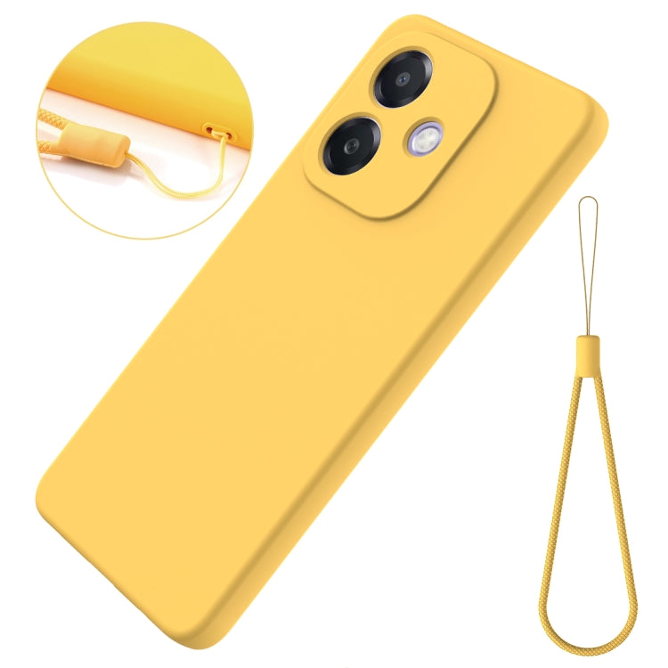 For OPPO A3x / A5i 4G Solid Color Liquid Silicone Dropproof Full Coverage Phone Case
