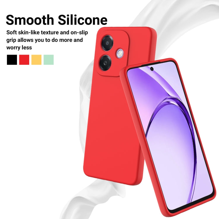 For OPPO A3x / A5i 4G Solid Color Liquid Silicone Dropproof Full Coverage Phone Case