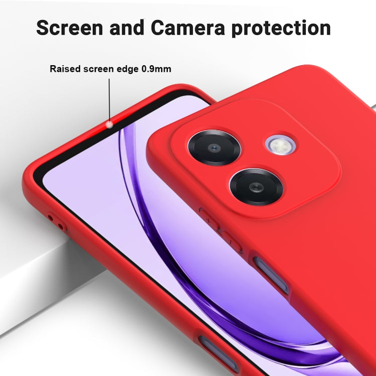 For OPPO A3x / A5i 4G Solid Color Liquid Silicone Dropproof Full Coverage Phone Case