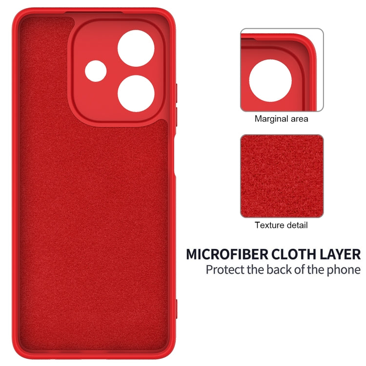For OPPO A3x / A5i 4G Solid Color Liquid Silicone Dropproof Full Coverage Phone Case