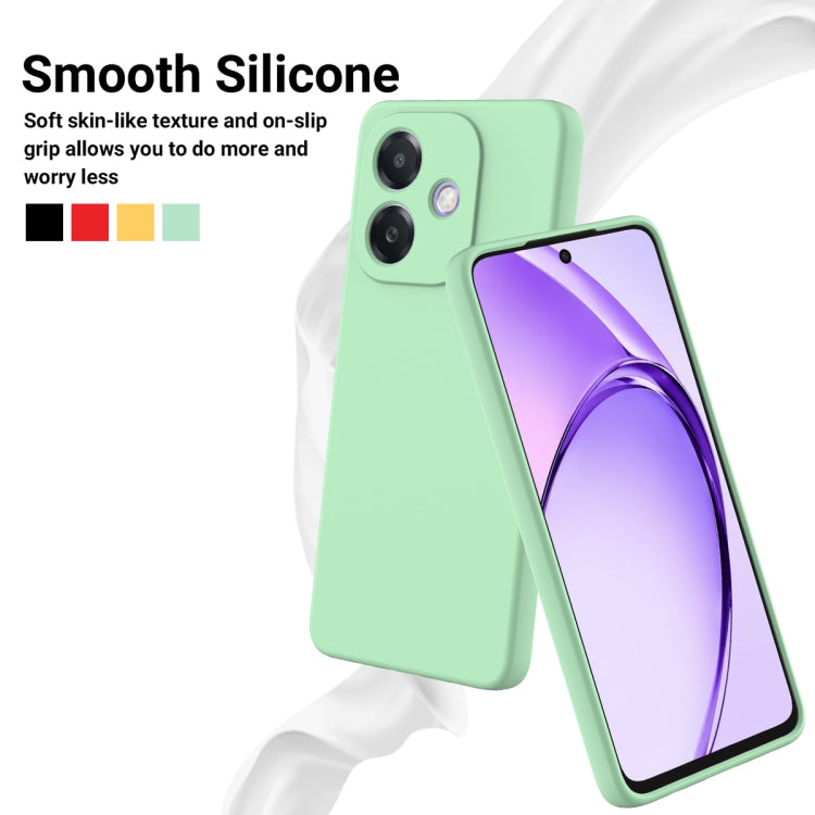 For OPPO A3x / A5i 4G Solid Color Liquid Silicone Dropproof Full Coverage Phone Case