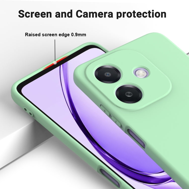 For OPPO A3x / A5i 4G Solid Color Liquid Silicone Dropproof Full Coverage Phone Case