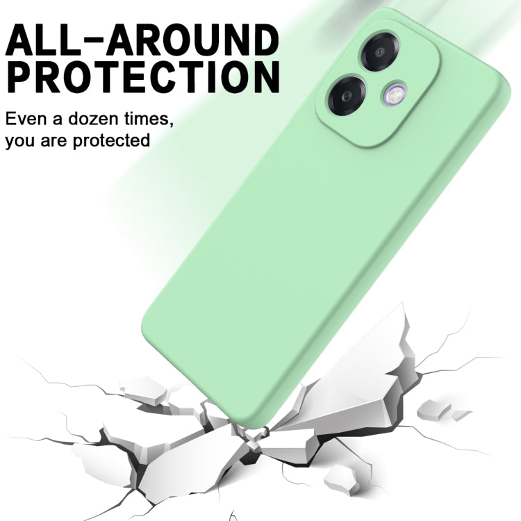 For OPPO A3x / A5i 4G Solid Color Liquid Silicone Dropproof Full Coverage Phone Case
