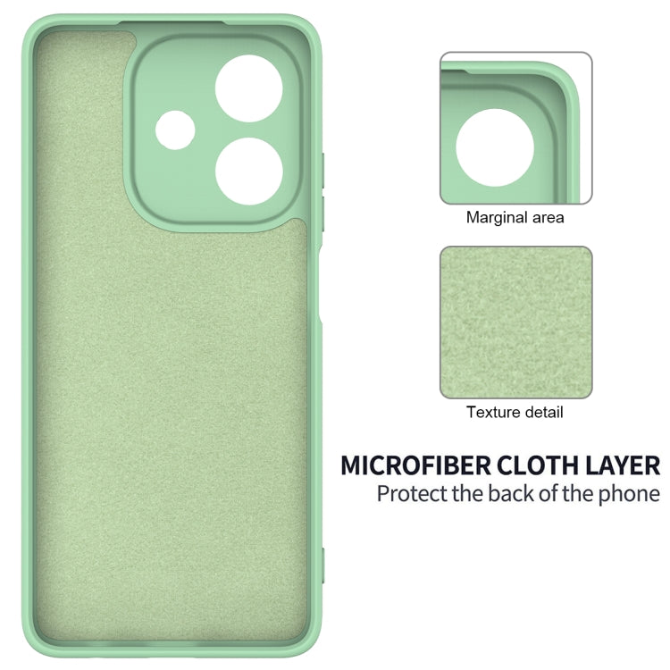For OPPO A3x / A5i 4G Solid Color Liquid Silicone Dropproof Full Coverage Phone Case