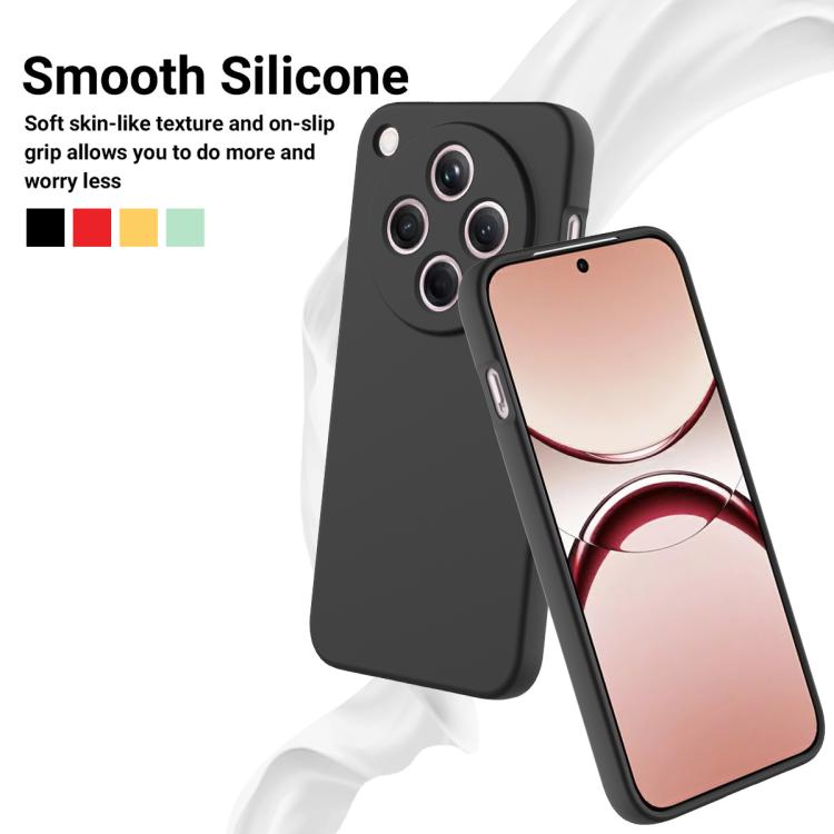 For OPPO Find X8 Solid Color Liquid Silicone Dropproof Full Coverage Phone Case