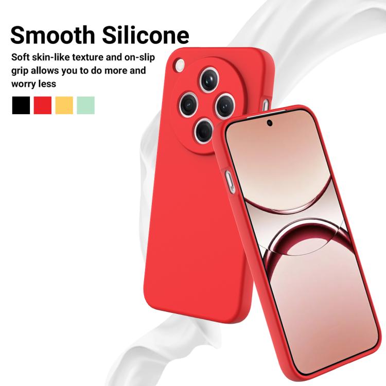 For OPPO Find X8 Solid Color Liquid Silicone Dropproof Full Coverage Phone Case