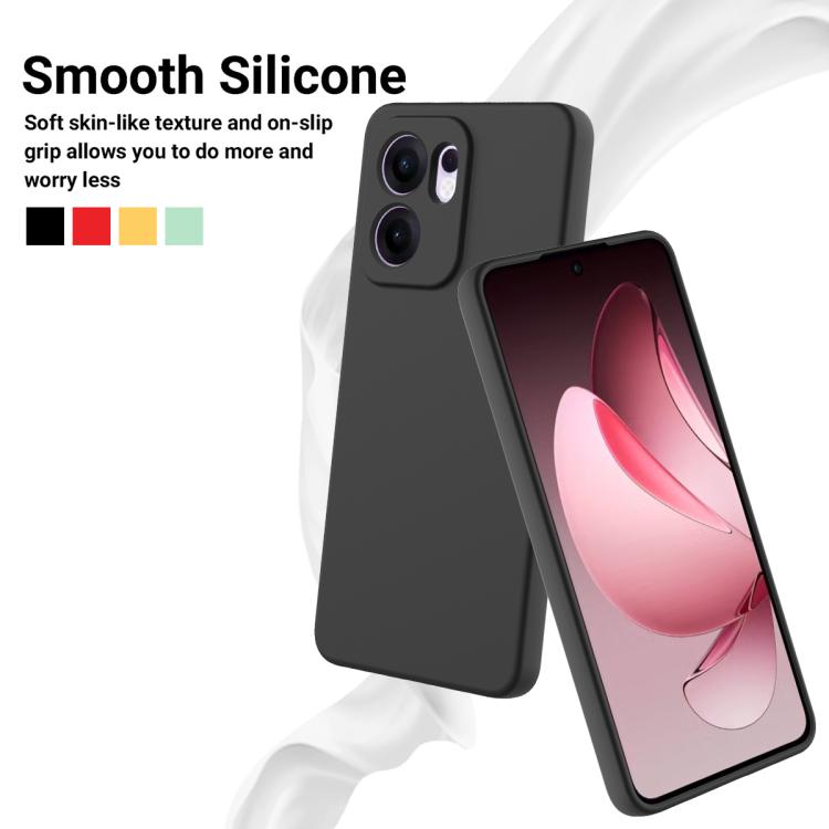 For OPPO Reno13 F 4G / 5G Solid Color Liquid Silicone Dropproof Full Coverage Phone Case