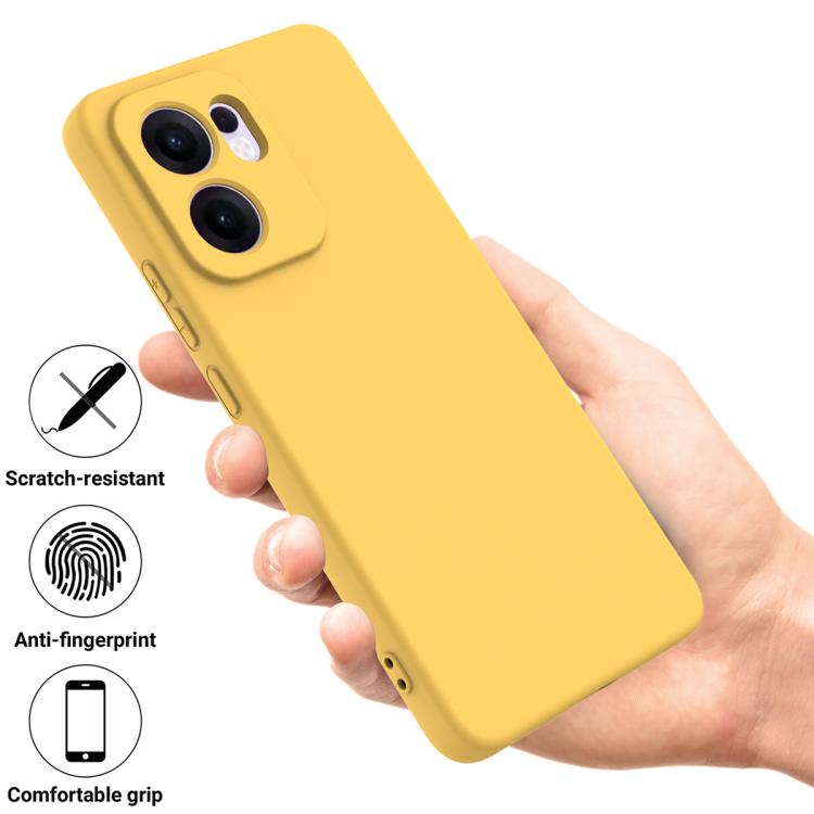 For OPPO Reno13 F 4G / 5G Solid Color Liquid Silicone Dropproof Full Coverage Phone Case