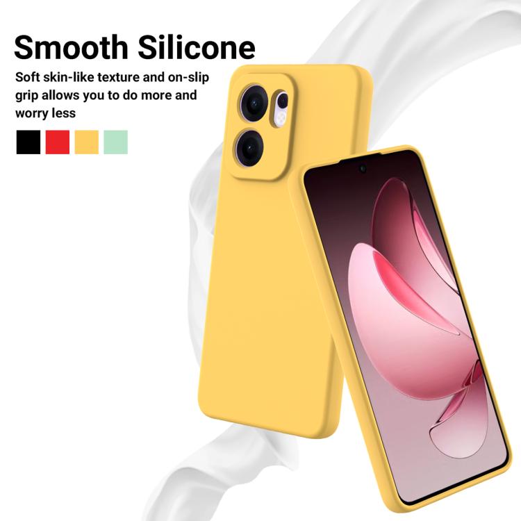 For OPPO Reno13 F 4G / 5G Solid Color Liquid Silicone Dropproof Full Coverage Phone Case