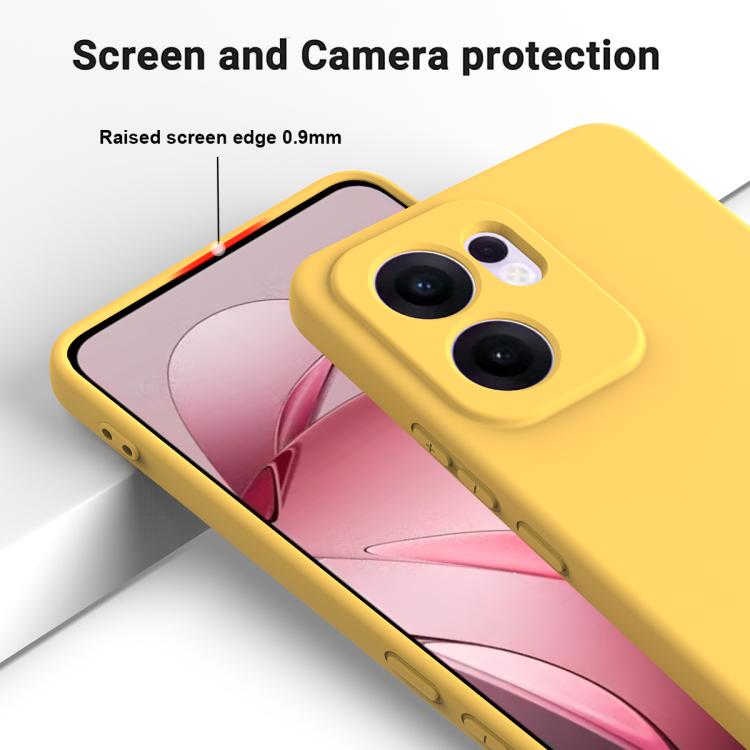 For OPPO Reno13 F 4G / 5G Solid Color Liquid Silicone Dropproof Full Coverage Phone Case