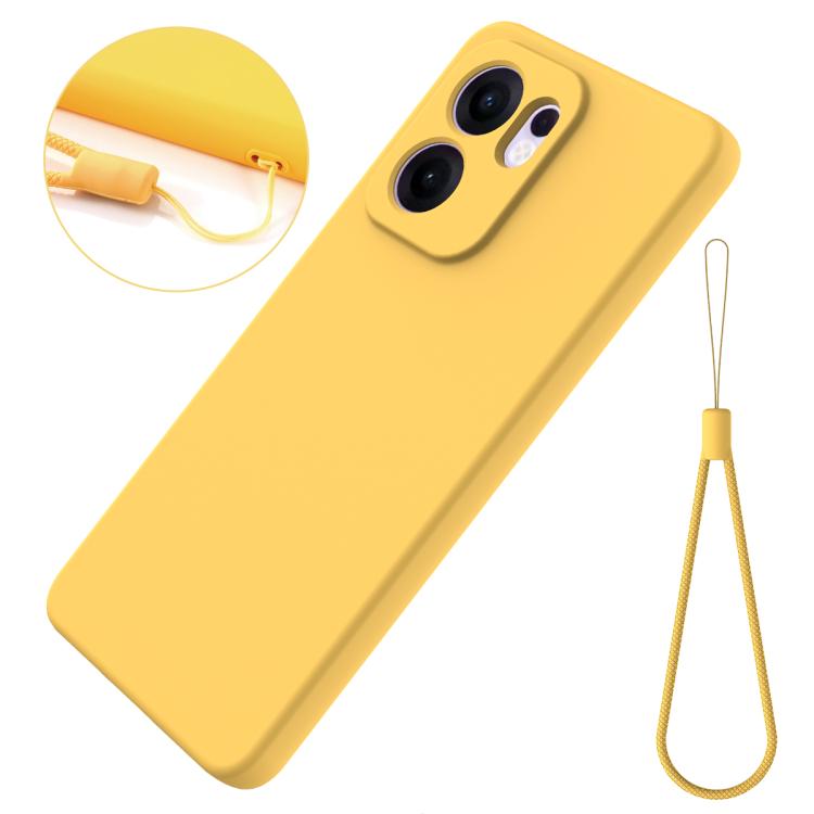 For OPPO Reno13 F 4G / 5G Solid Color Liquid Silicone Dropproof Full Coverage Phone Case