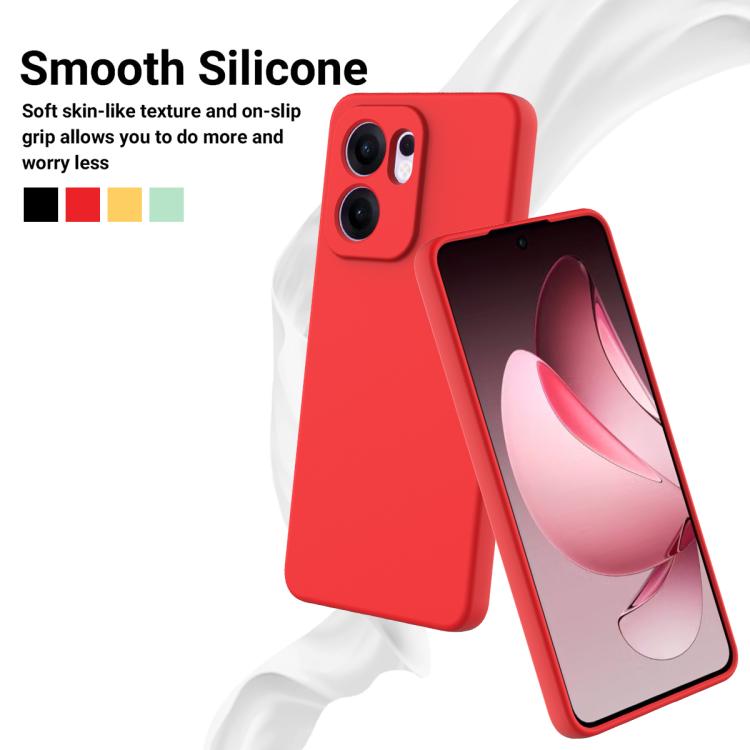 For OPPO Reno13 F 4G / 5G Solid Color Liquid Silicone Dropproof Full Coverage Phone Case