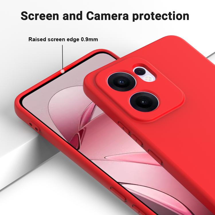 For OPPO Reno13 F 4G / 5G Solid Color Liquid Silicone Dropproof Full Coverage Phone Case