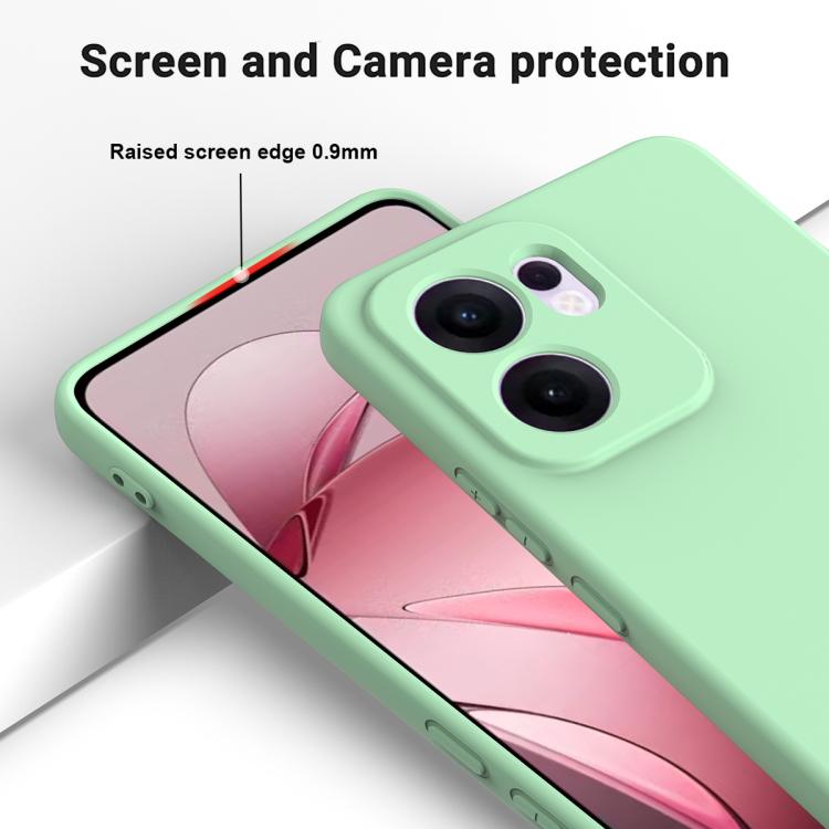For OPPO Reno13 F 4G / 5G Solid Color Liquid Silicone Dropproof Full Coverage Phone Case