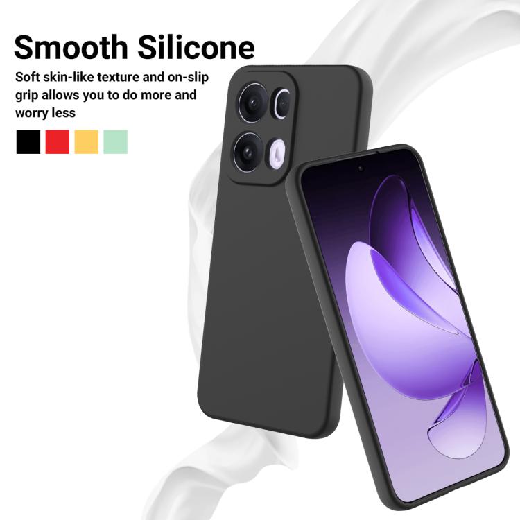 For OPPO Reno13 Pro 5G Global Solid Color Liquid Silicone Dropproof Full Coverage Phone Case