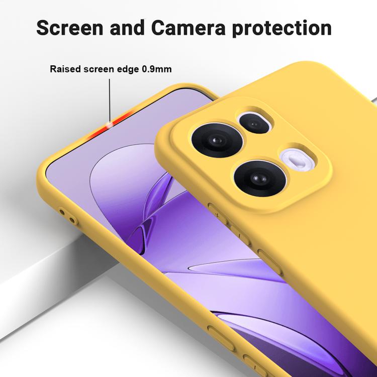 For OPPO Reno13 Pro 5G Global Solid Color Liquid Silicone Dropproof Full Coverage Phone Case