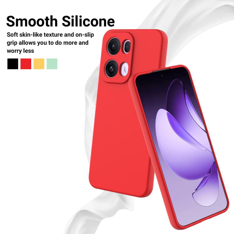 For OPPO Reno13 Pro 5G Global Solid Color Liquid Silicone Dropproof Full Coverage Phone Case