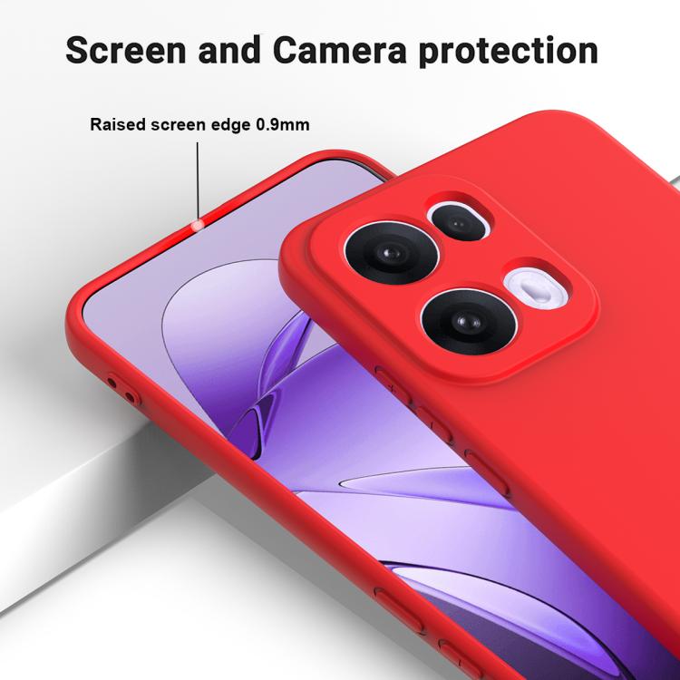 For OPPO Reno13 Pro 5G Global Solid Color Liquid Silicone Dropproof Full Coverage Phone Case