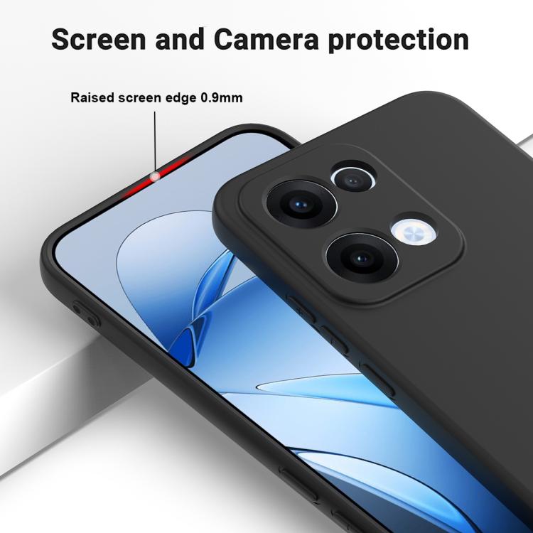 For OPPO Reno13 5G Global Solid Color Liquid Silicone Dropproof Full Coverage Phone Case