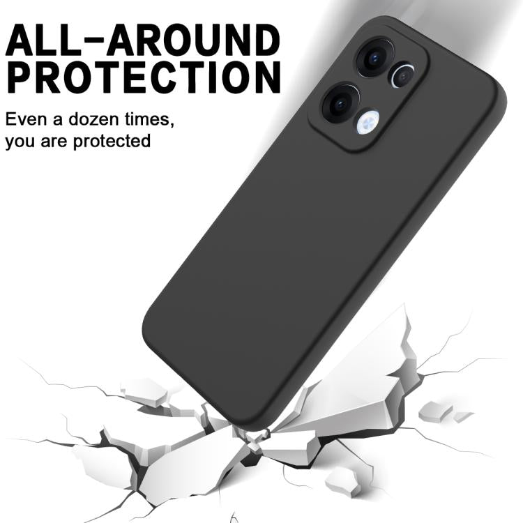 For OPPO Reno13 5G Global Solid Color Liquid Silicone Dropproof Full Coverage Phone Case