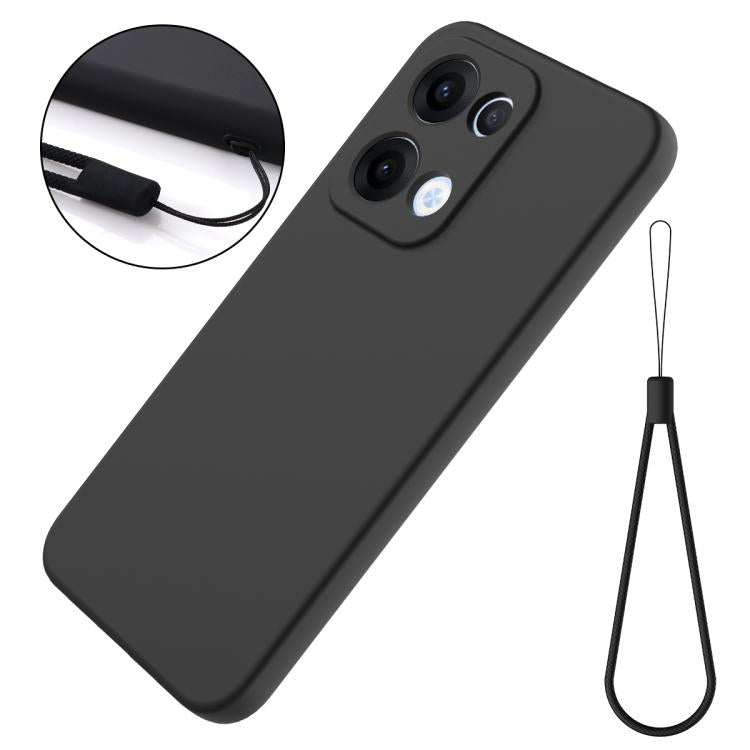 For OPPO Reno13 5G Global Solid Color Liquid Silicone Dropproof Full Coverage Phone Case