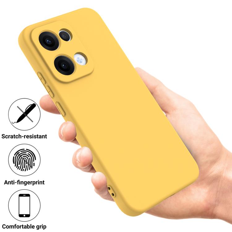 For OPPO Reno13 5G Global Solid Color Liquid Silicone Dropproof Full Coverage Phone Case