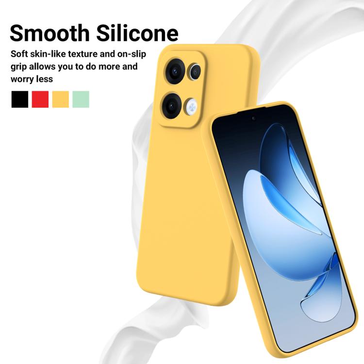 For OPPO Reno13 5G Global Solid Color Liquid Silicone Dropproof Full Coverage Phone Case
