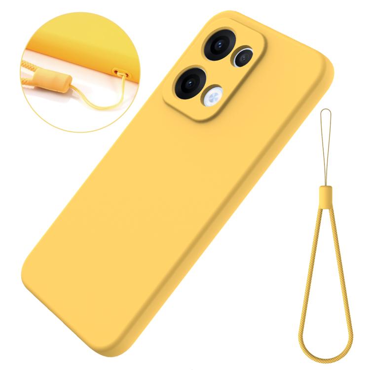 For OPPO Reno13 5G Global Solid Color Liquid Silicone Dropproof Full Coverage Phone Case