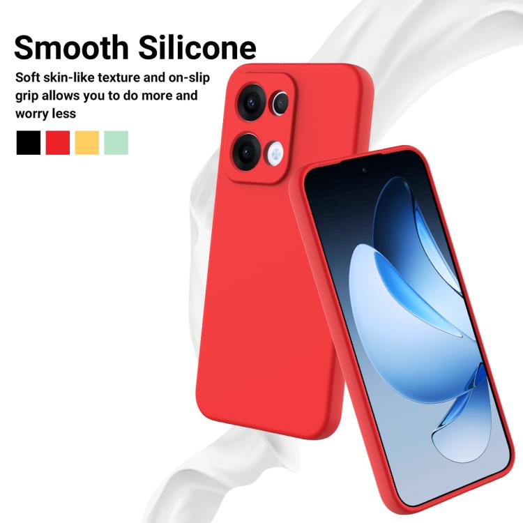 For OPPO Reno13 5G Global Solid Color Liquid Silicone Dropproof Full Coverage Phone Case