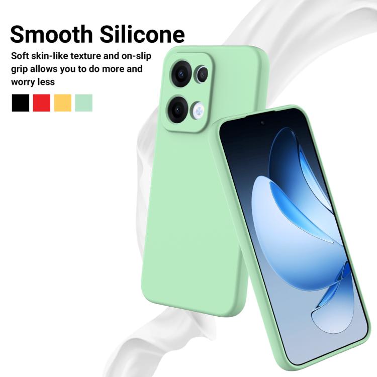For OPPO Reno13 5G Global Solid Color Liquid Silicone Dropproof Full Coverage Phone Case