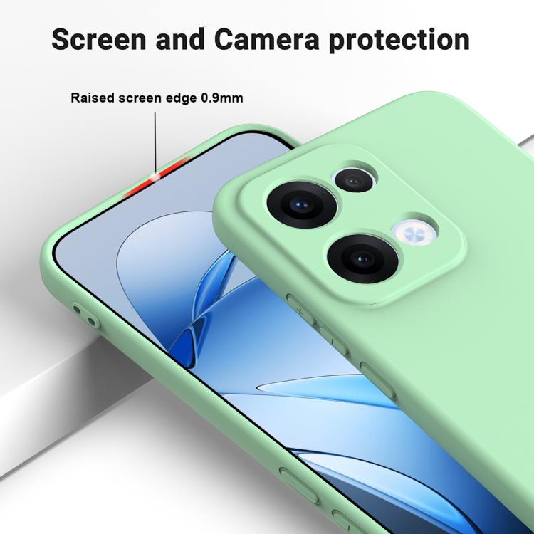For OPPO Reno13 5G Global Solid Color Liquid Silicone Dropproof Full Coverage Phone Case