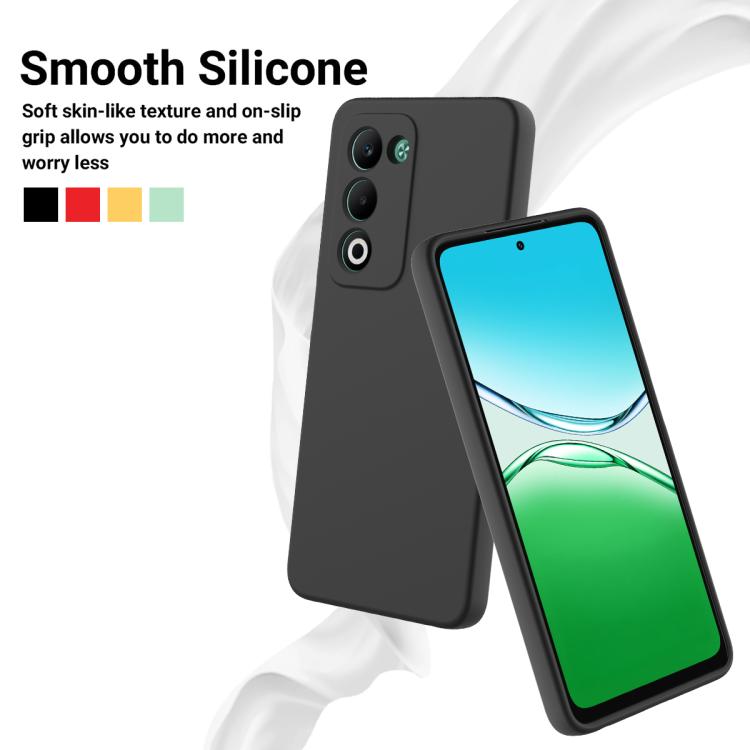 For OPPO A5 4G / 5G Global / A5i Pro 4G Solid Color Liquid Silicone Dropproof Full Coverage Phone Case