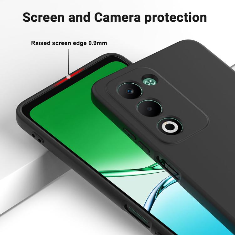For OPPO A5 4G / 5G Global / A5i Pro 4G Solid Color Liquid Silicone Dropproof Full Coverage Phone Case