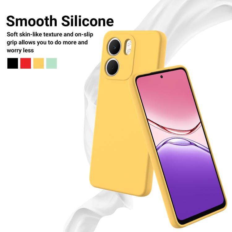 For OPPO A5x 4G / 5G Solid Color Liquid Silicone Dropproof Full Coverage Phone Case