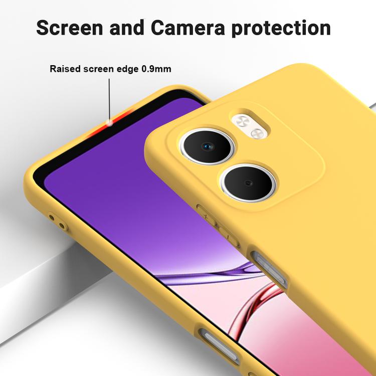 For OPPO A5x 4G / 5G Solid Color Liquid Silicone Dropproof Full Coverage Phone Case