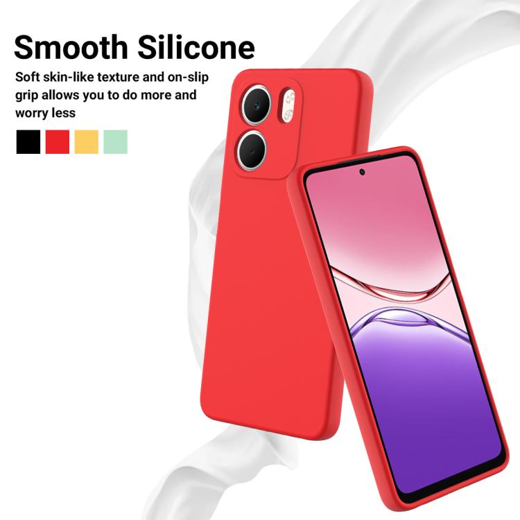 For OPPO A5x 4G / 5G Solid Color Liquid Silicone Dropproof Full Coverage Phone Case