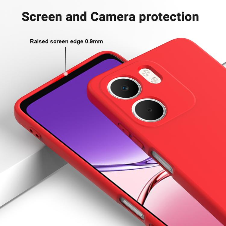 For OPPO A5x 4G / 5G Solid Color Liquid Silicone Dropproof Full Coverage Phone Case